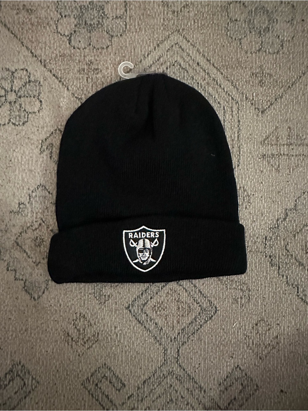 Oakland/Las Vegas Raiders Black Cuffed Beanie